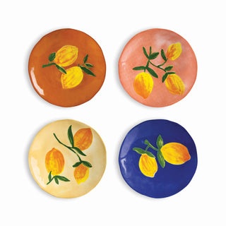 &Klevering Extra Small Lemon Plates Set of 4 - La Gent Thoughtful Gifts