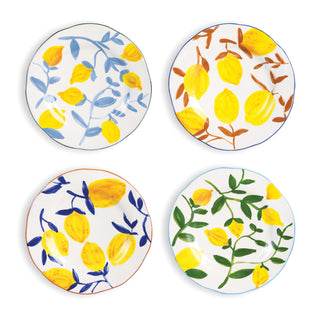 &Klevering Medium Lemon Twig Dinner Plates Set of 4 - La Gent Thoughtful Gifts