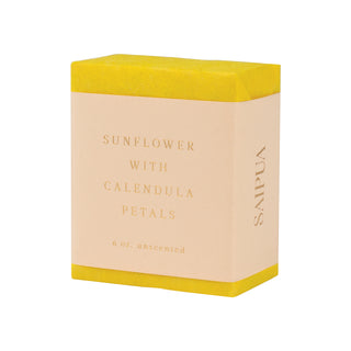 SAIPUA Unscented Sunflower with Calendula Petals Soap Bar - La Gent Thoughtful Gifts