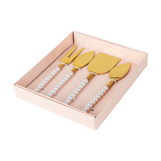 LEPELCLUB Pearl Cheese Knives Set of 4