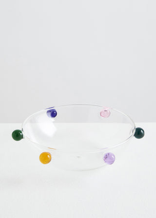 Maison Balzac Clear & Multi DotDot Glass Platter - La Gent Thoughtful Gifts