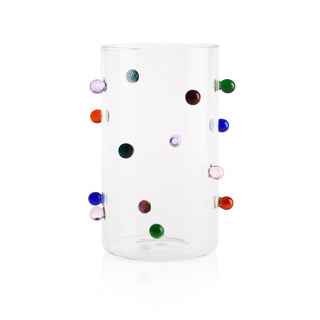 Maison Balzac Clear & Multi Pomponette Glass Vase - La Gent Thoughtful Gifts