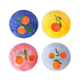 &Klevering Extra Small Orange Side Plates Set of 4 - La Gent Thoughtful Gifts
