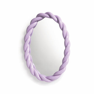 &Klevering Lilac Oval Braided Mirror - La Gent Thoughtful Gifts