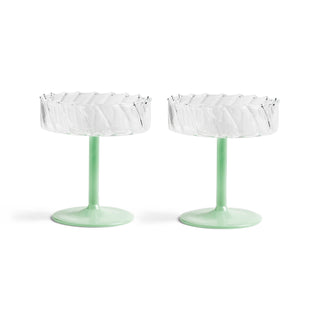 &Klevering Mint Twirl Coupe Set of 2 - La Gent Thoughtful Gifts