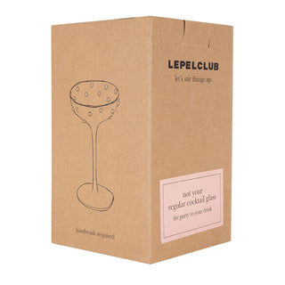 LEPELCLUB Let's Drink Pearls Pink Cocktail Glass - La Gent Thoughtful Gifts