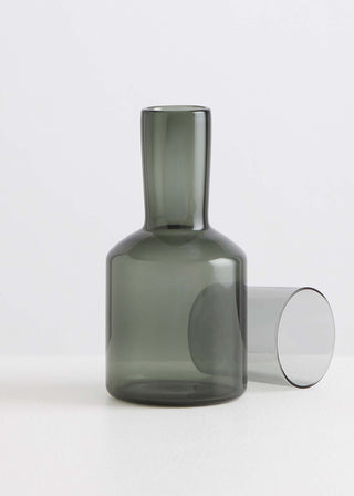 Maison Balzac Smoke Grey Carafe & Glass - La Gent Thoughtful Gifts