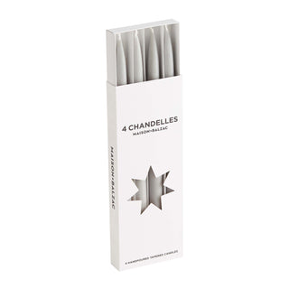 Maison Balzac Smoke Grey Tapered Chandelle Set of 4 - La Gent Thoughtful Gifts