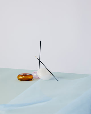 Maison Balzac Amber Pebble Glass Incense Holder - La Gent Thoughtful Gifts