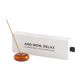 Maison Balzac 'And Now Relax' Amber Incense Holder & Sticks Set - La Gent Thoughtful Gifts