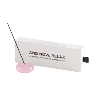 Maison Balzac 'And Now Relax' Pink Incense Holder & Sticks Set - La Gent Thoughtful Gifts
