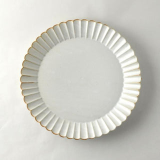 Marumitsu Poterie White Barbarie Plate - La Gent Thoughtful Gifts