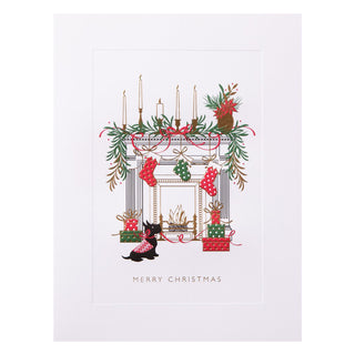 Mount Street Printers Fireside with Scotty Christmas Card Set of 8