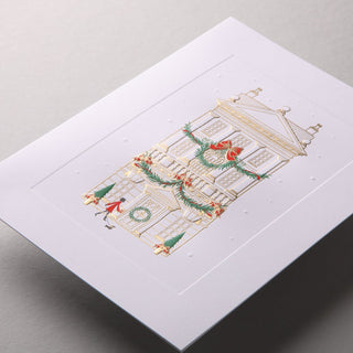 Mount Street Printers Holiday House Christmas Card Set of 8 - La Gent Thoughtful Gifts