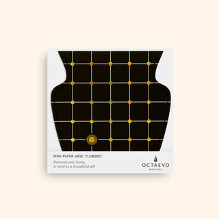 Octaevo Stationery Mini Black Lido Paper Vase - La Gent Thoughtful Gifts