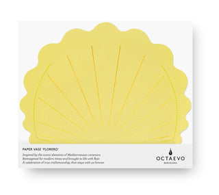 Octaevo Yellow Hera Paper Vase - La Gent Thoughtful Gifts