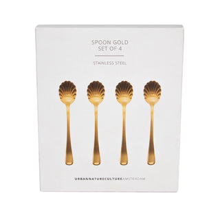 Urban Nature Culture Gold Good Morning Stainless Steel Spoon Set of 4 – Gift Pack - La Gent Thoughtful Gifts