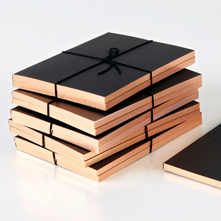 Wms&Co. Little Black Notebook with Rose Gold Edging Set of 2 - La Gent Thoughtful Gifts